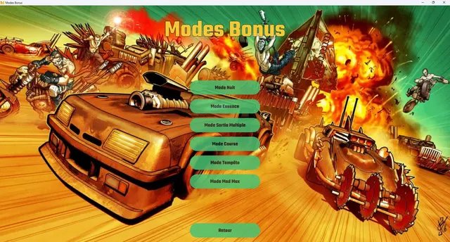 Menu des modes bonus